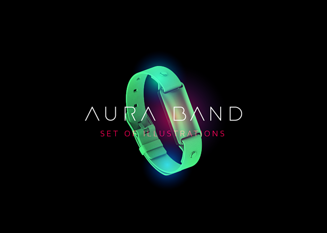 AURA BAND Set of ill...