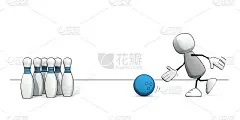 用蓝球打保龄球的小不点
