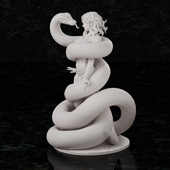 赫敏蛇3D打印模型