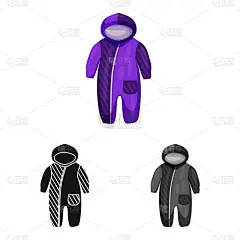 衣服,图标,分离着色,外衣,套装,图像,小的,矢量,设计,收集