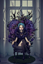 Natalie Shau 数字艺术盛宴《secret bloom》 诡异 照片合成 概念设计 概念插画 数字艺术 插画 幻想插画 另类童话 传奇插画 人像插画 CG