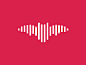 Music sound wave bat logo design symbol by alex tass