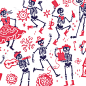 golf skeletons day of the dead dia de los muertos skull ILLUSTRATION  Fun music bill murray caddyshack