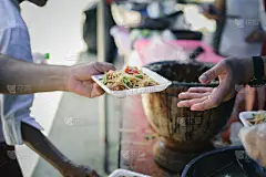 食品,人,饥饿的,概念,志愿者,分享,协助,给予