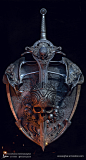 Skull Shield, Anas Asghar : my shield & sword concept design  