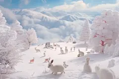 雪乡风光图片摄影图