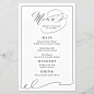 Simple Elegant Black And White Wedding Menu