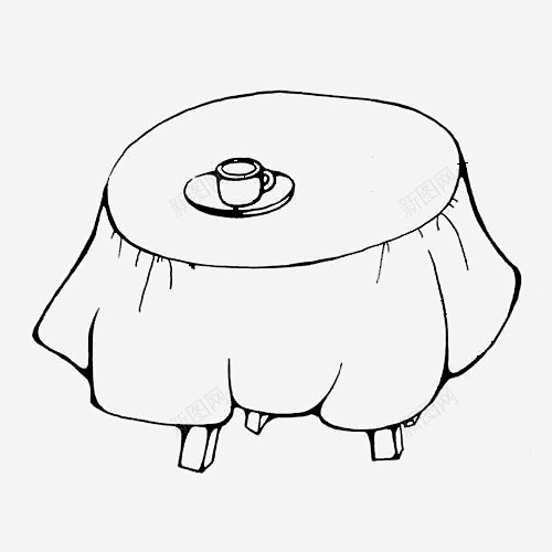 餐桌简笔画 设计图片 免费下载 页面网页.