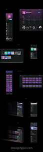 一套黑色炫酷的音乐网站移动APP界面设计XD模板 MusicBox 70+ Screens :