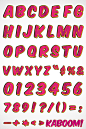 波普风元素字母矢量图形图标