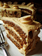 Butterscotch banana cake with caramel cream cheese frosting