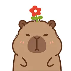 原创|卡皮巴拉水豚鼠IP卡通形象插画表情包