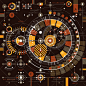 155号未来科技几何圆形图案图形科幻创意海报背景AI矢量设计素材-淘宝网
