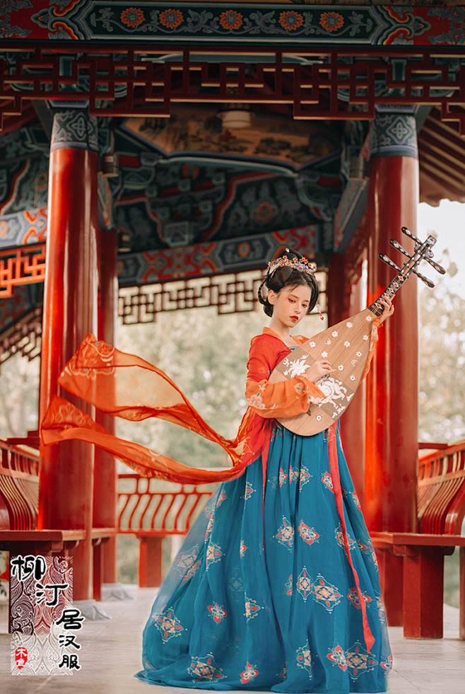 柳汀居汉服----特价唐风齐胸襦裙---...