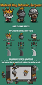 Medieval King, Defender and Sergeant Chibi 2D Game Sprites is a set consisting of 3 high-quality characters.