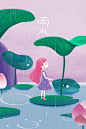 二十四节气雨水女孩