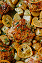 Roasted Lemon Chicken Thighs with Potatoes