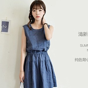 【天天特价】收腰显瘦修身无袖短裙清凉淑女...