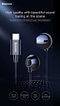 Baseus C06 USB Type c Earphone Stereo Sound Earbuds Wired Control With mic for Xiaomi mi 9 8 note 3 for Huawei Mate 20 pro P20|Phone Earphones & Headphones| - AliExpress