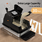 Amazon.com: Eosarcu Stainless Steel Cat Litter Box with Lid, 180° Flip-Top XL Extra Large Enclosed Litter Box, Covered Metal High Sided Litter Pan with Steps & Scoop, Easy Cleaning, Odor Control,Non-Sticky-Black : Pet Supplies