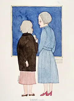 (  ்́ꇴ ்̀)♡早唷??巴黎奶奶大集合～?在巴黎还遇到了非常多优雅的奶奶们，每个奶奶都像小姑娘一样开心地生活着，我也想要和闺蜜们在老了的时候变成这样的奶奶#巴黎日记##手绘水彩插画#