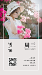 微商唯美清新文艺日历海报-图小白