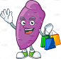 cheerful okinawa yaw mascot waving and holding