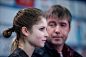 Julia Lipnitskaia of Russia reacts at kiss and cry after discontinuing her program due to injury during Ladies Free Skating on day two of the...