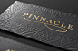 Elegant modern black business card with foil stamping - Pinnacle