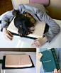 Dictionary Desk Pillow - $60 : At first glance it looks like a large dictionary and can even be slid between other volumes on your shelf just like a regular tome. But when you're feeling sleepy, just get out your reading material from your desk drawer, fi
