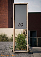 contemporary house number
