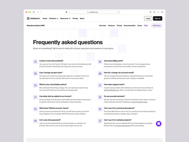 常见问题 (FAQs) — 无标题 UI 文档 常见问题解答 常见问题解答 极简主义 资源 支持 支持文档 网页设计 网页流程