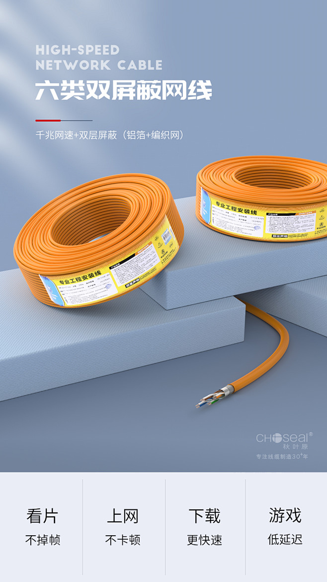 六类双屏蔽网线
