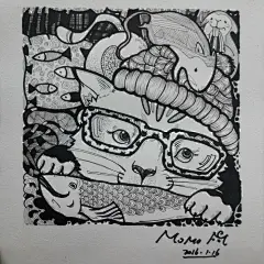 黑白装饰画临摹处女作