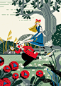 今年五月绘制的爱丽丝漫游奇境系列插图~#从美到美好# #巴士日记# ​​​​