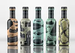 传统希腊茴香烈酒酒精饮料包装图腾插画的味道 [19P]