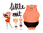 Little Mit : A few illustrations for my new personal project "Little Mit", a story about a kid and a pig.