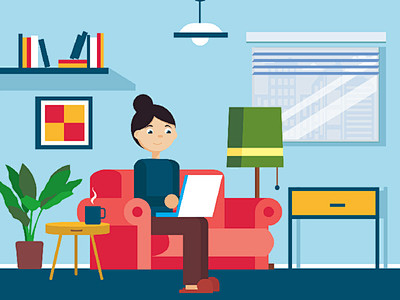 girlatthecomputerinlivingroom