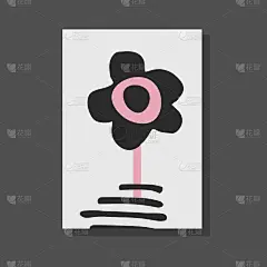 可爱幼稚的画海报，横幅，贺卡。适用于室内设计、纺织品印花。北欧风格。手绘设计