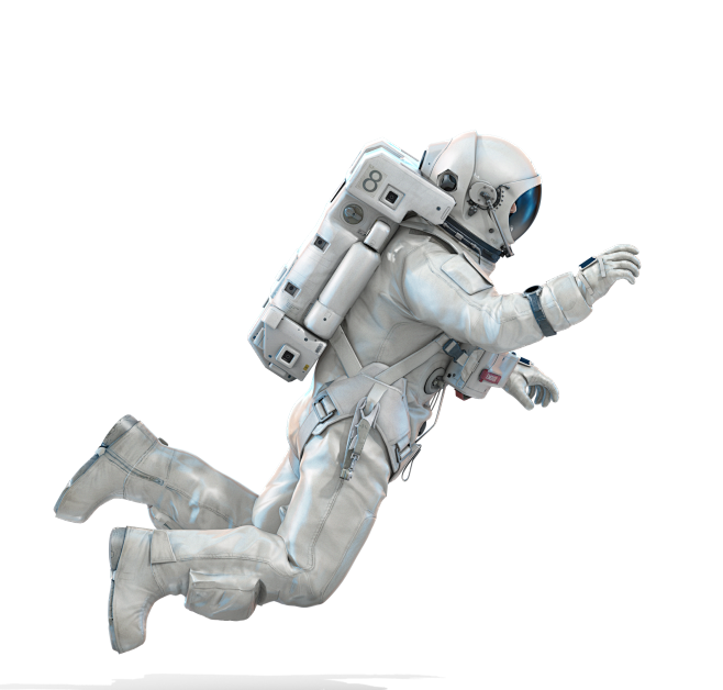 未来科技宇航员3D模型酸性潮流元素