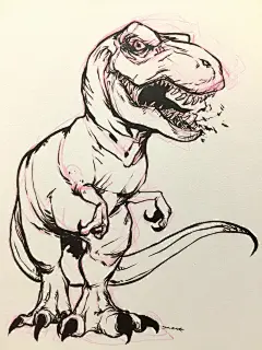 恐龙 卡通 dinosaur 手绘 霸气 酷 欧美风 动物

 