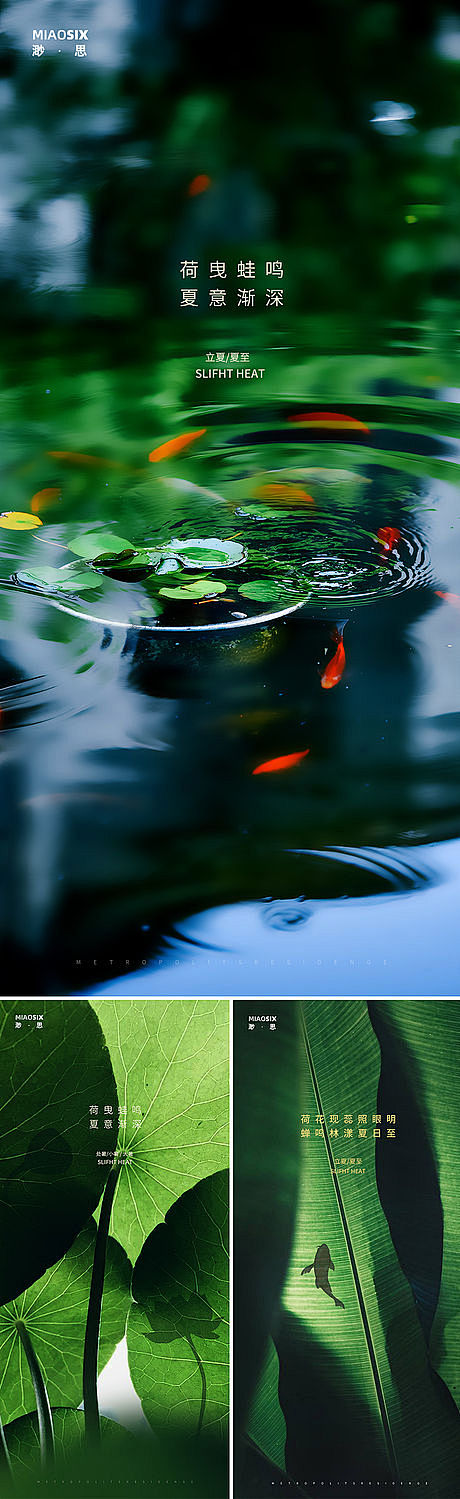 立夏夏至处暑系列海报