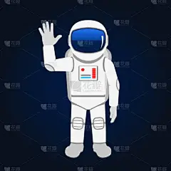 宇航员的矢量图解，宇航服.