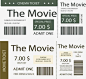 复古电影票票根图标高清素材 复古 条形码 电影票 矢量素材 票根 UI图标 设计图片 免费下载 页面网页 平面电商 创意素材