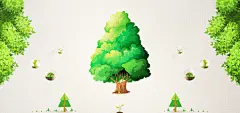 植树节宣传海报背景 绿叶 绿色卡通 节日 背景 设计图片 免费下载 页面网页 平面电商 创意素材