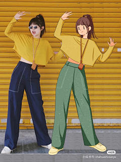 icho采集到插画人体结构姿势