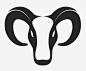 黑色羊logo创意设计 https://88ICON.com 领头羊 羊图标 羊logo logo设计 羊头设计 创意羊 矢量