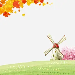 卡通景色高清素材 卡通 小河流 小溪 平面设计 手绘 春天 春天景色 河流 自然卡通 落叶 风景 免抠png 设计图片 免费下载