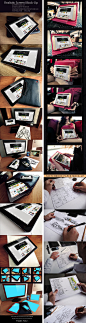 280个逼真的多视角PSD贴图合集30 Photorealistic Mockups 280+ Views :  