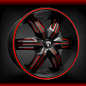 BBC custom rims - Gloss Black/Red: 